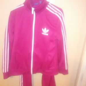 Woman's Pink Adidas Track Suit